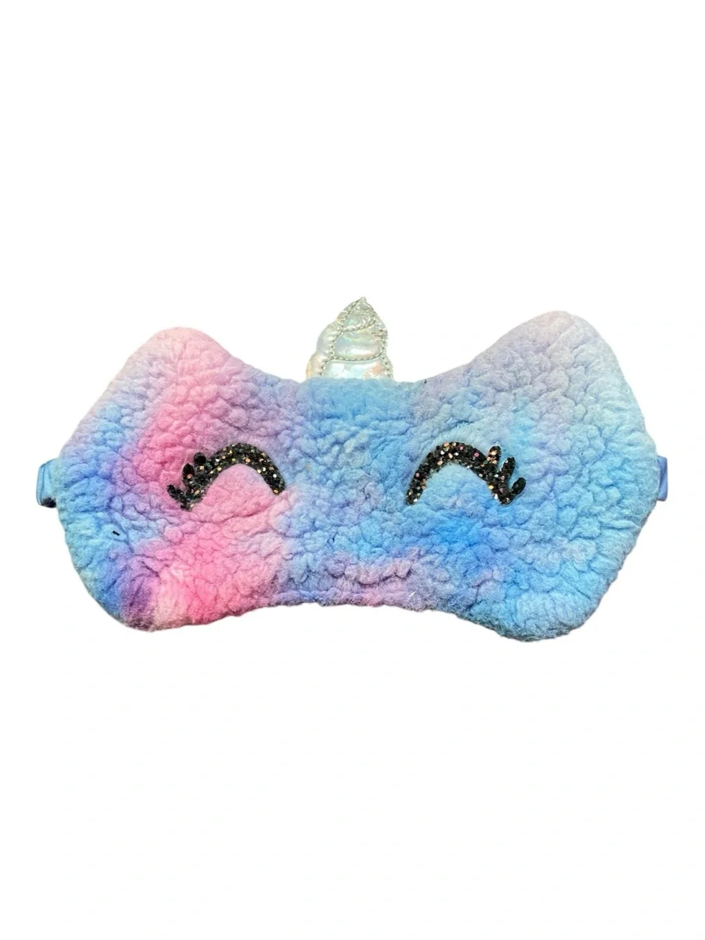 Plush Unicorn Kids Sleep Mask - Pastel Rainbow